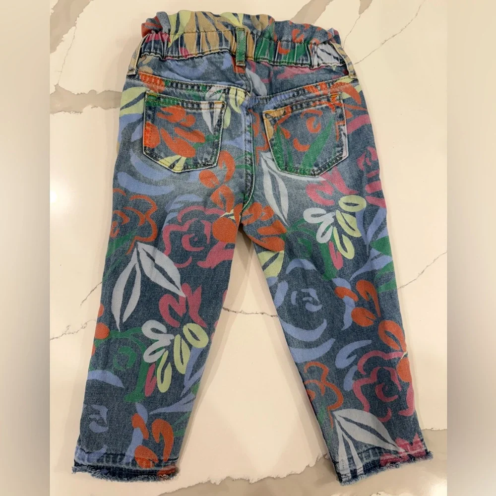 Gap Toddler Just Like Mom Jeans with Washwell in Spring Floral Size 3